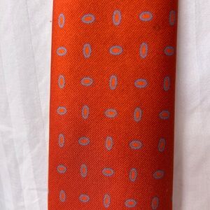 🟠 Vintage Seaward & Stearn London Silk Tie | Orange & Blue